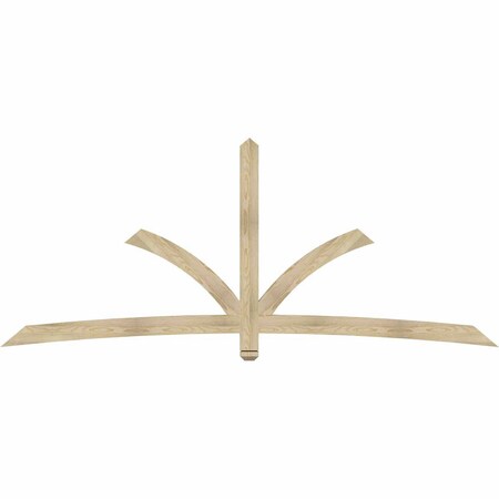 Ekena Millwork Davenport Rough Sawn Timber Gable Bracket, Douglas Fir, 108"W x 45"H x 2"D x 4"F, 10/12 Pitch GBW108X45X0204DAV00RDF